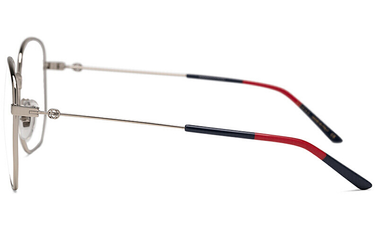 (Women) GUCCI Silver Irregular Optical Frames Unisex Alloy Retro Style Glasses GG0396O-003 圖 5