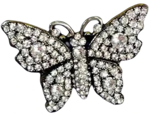 (W) GUCCI Cincin Perak dengan Kristal Putih dan Hiasan Kupu-Kupu. 503932-J3F42-8162 Buy (W) GUCCI Cincin Perak dengan Kristal Putih dan Hiasan Kupu-Kupu. 503932-J3F42-8162