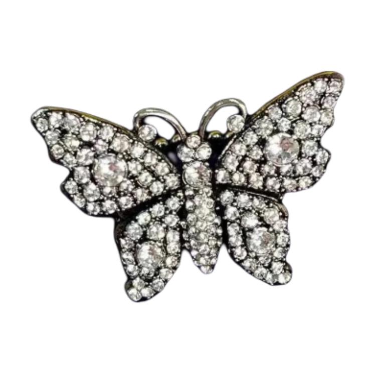 (Women) GUCCI Silver Metal Ring with White Crystal Adorned Butterfly 503932-J3F42-8162 圖 2