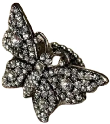 (W) GUCCI Cincin Perak dengan Kristal Putih dan Hiasan Kupu-Kupu. 503932-J3F42-8162 Lookbook (W) GUCCI Cincin Perak dengan Kristal Putih dan Hiasan Kupu-Kupu. 503932-J3F42-8162