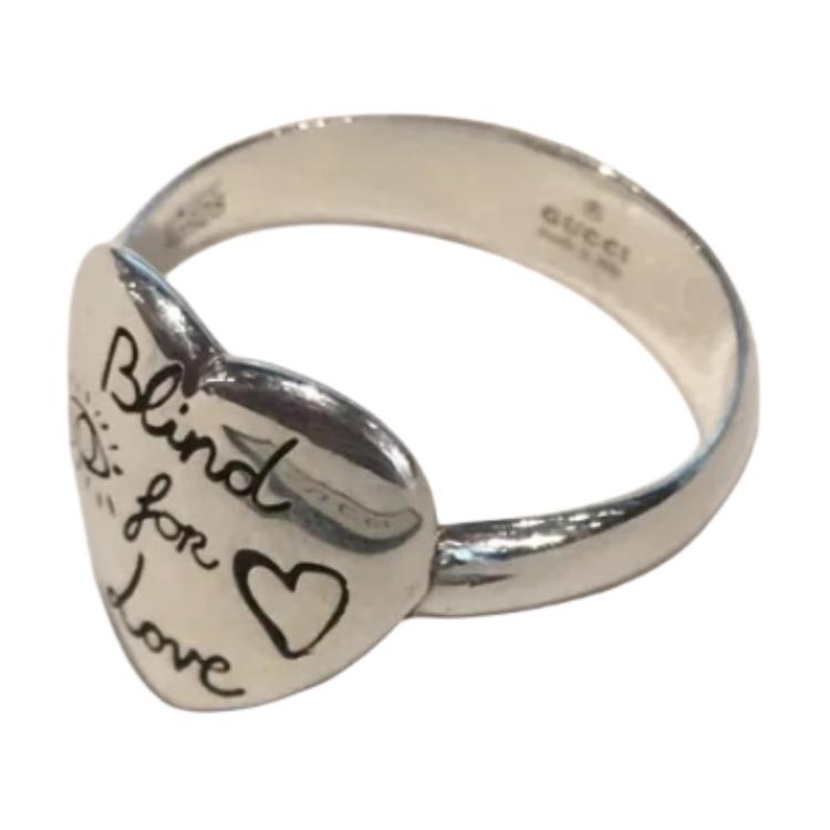 (Women) GUCCI Silver Ring with Heart Detail for Women - Silver. 499937J84000701 圖 3