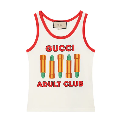 (Women) Gucci Sleeveless Colorblock Logo Print Crewneck Vest White 745583-XJFHI-9324