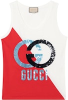 (Women) Gucci Sleeveless Crewneck T-Shirt with Logo Print 731120-XJE9W-6429 (Women) Gucci Sleeveless Crewneck T-Shirt with Logo Print 731120-XJE9W-6429