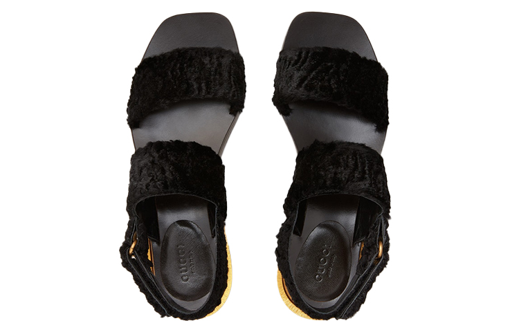 Lookbook (W) グッチ スライド '15復刻版 ブラック 658202-2W600-1000