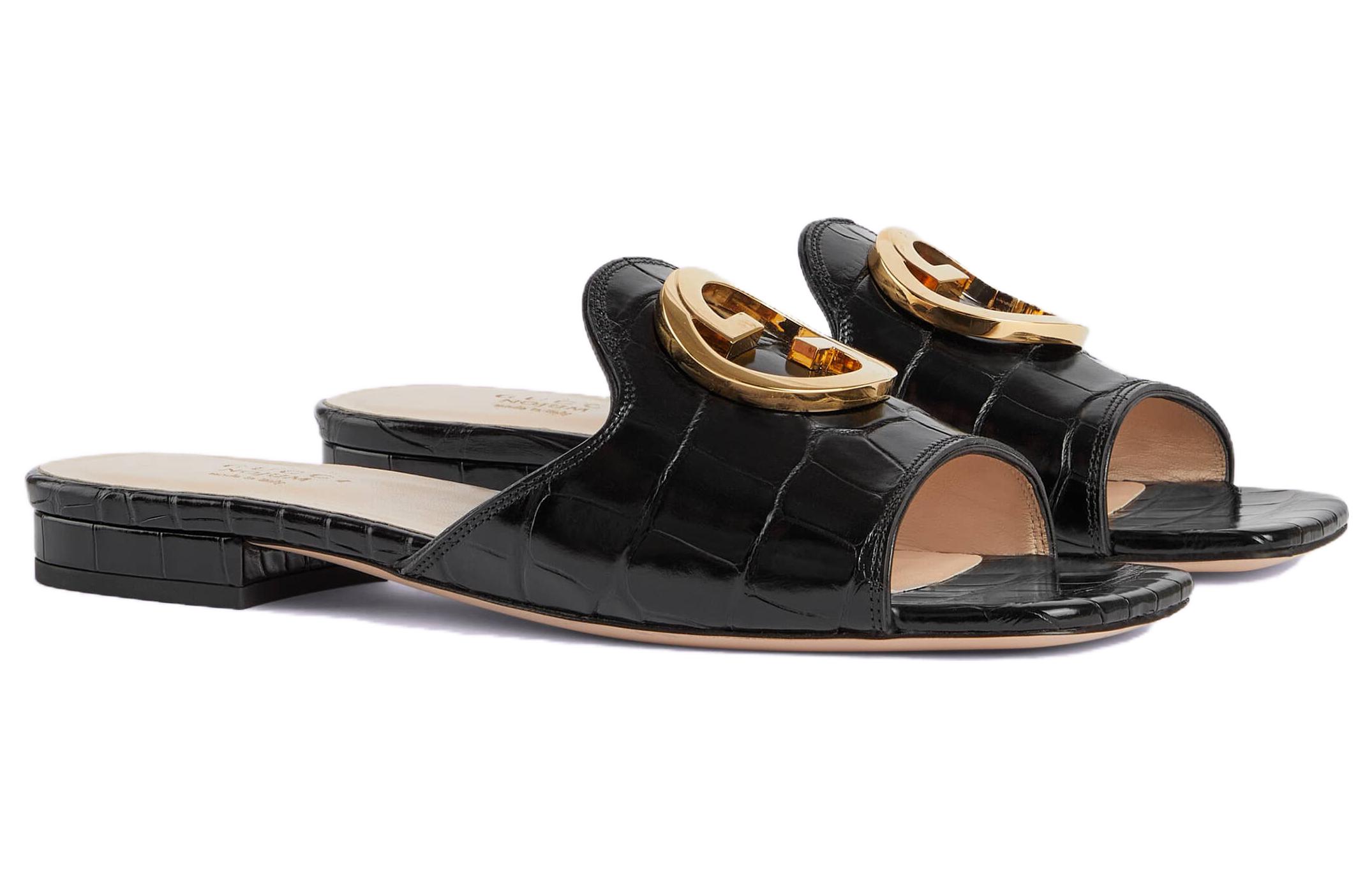 Lookbook (W) Gucci Slide 'Kenyamanan Kulit Hitam' 730996-E5V00-1000