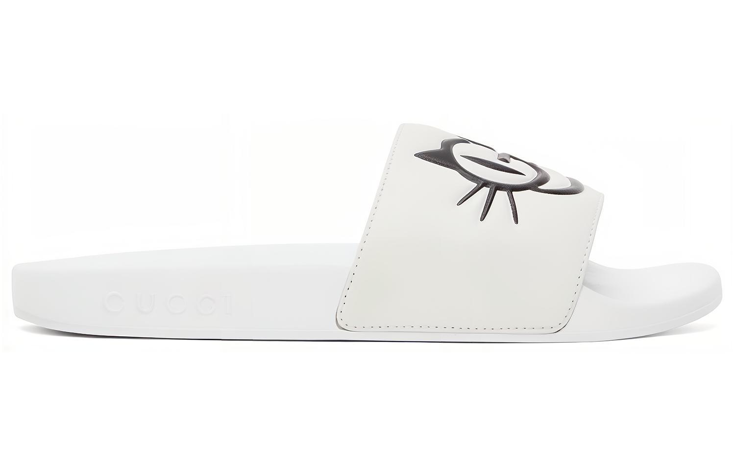 Order (W) Gucci Slide 'Cetakan Kartun - Putih' 663722-DIR00-9014