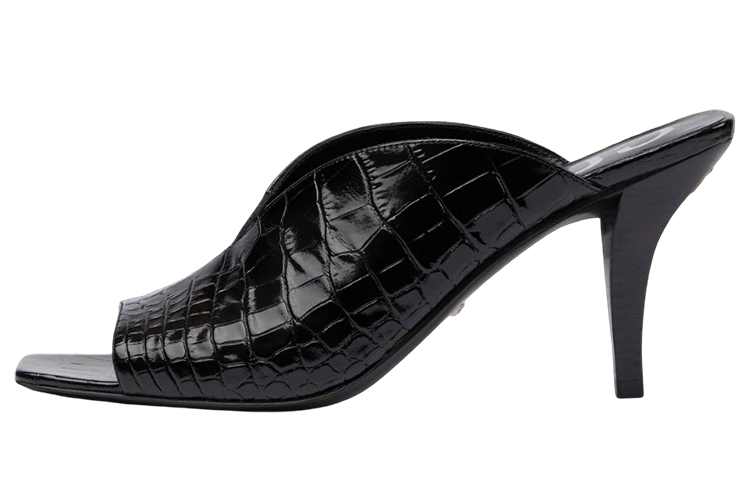 (Women) Gucci Slide 'Crocodile Print Black' 695309-UKQ00-1000