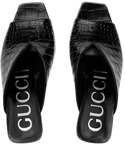 (W) Gucci Selipar 'Cetakan Buaya Hitam' 695309-UKQ00-1000 Lookbook (W) Gucci Selipar 'Cetakan Buaya Hitam' 695309-UKQ00-1000