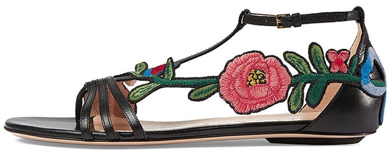 (W) 古驰 黑色花卉刺绣凉拖鞋 475080-C9D00-1000 Buy (W) 古驰 黑色花卉刺绣凉拖鞋 475080-C9D00-1000