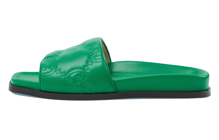 Buy 古驰（GUCCI）露跟時尚涼拖 女款 綠色