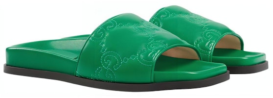 古驰(GUCCI)露跟時尚涼拖 女款 綠色 Order 古驰(GUCCI)露跟時尚涼拖 女款 綠色