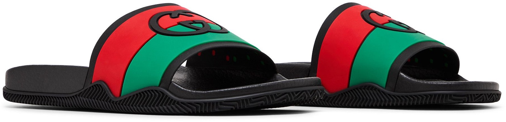 (Women) Gucci Slide 'Interlocking G - Black Red Green' 655461-JFA00-8815 Cheap (Women) Gucci Slide 'Interlocking G - Black Red Green' 655461-JFA00-8815