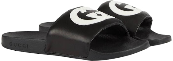 (W) Gucci Slide 'Interlocking G - Hitam Putih' 645770-0R0F0-1071 Order (W) Gucci Slide 'Interlocking G - Hitam Putih' 645770-0R0F0-1071