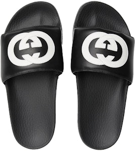 GUCCI 古馳 互扣式雙G 軟底舒適一字平跟時尚涼拖 女款 黑 Shop GUCCI 古馳 互扣式雙G 軟底舒適一字平跟時尚涼拖 女款 黑