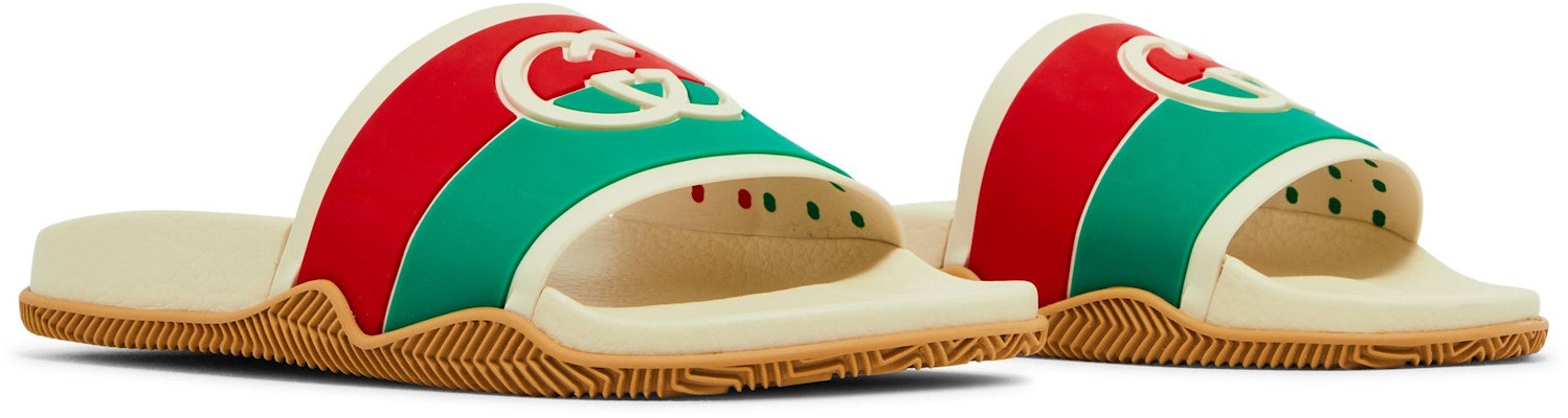 (Women) Gucci Slide 'Interlocking G - White Red Green' 655461-JFA00-9136 Cheap (Women) Gucci Slide 'Interlocking G - White Red Green' 655461-JFA00-9136