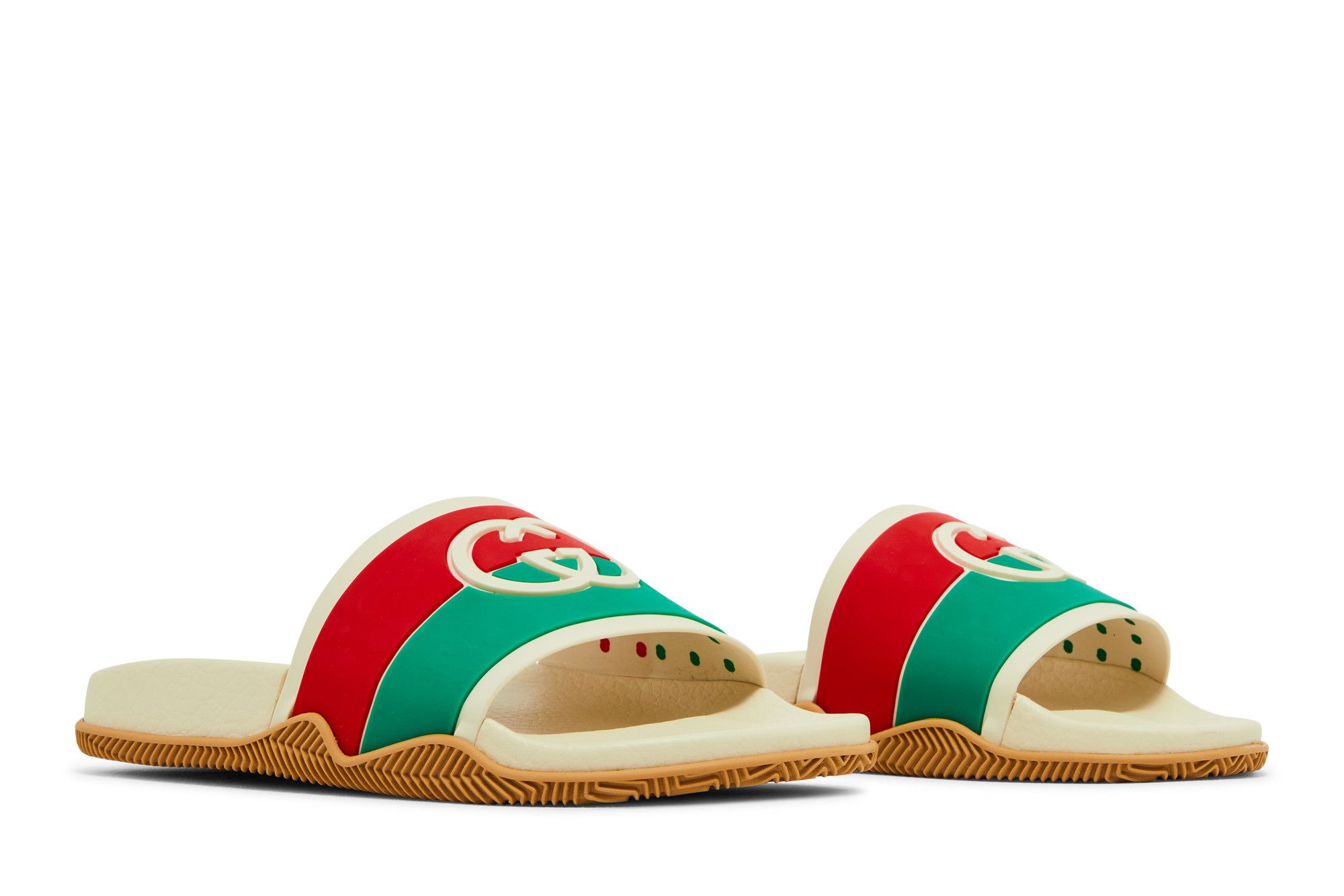 Cheap (W) グッチ スライド GG 白赤緑 655461-JFA00-9136