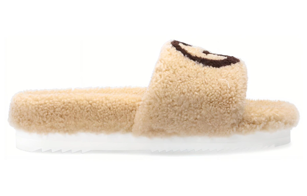 (Women) Gucci Slide 'Interlocking G Merino Wool - Light Brown'