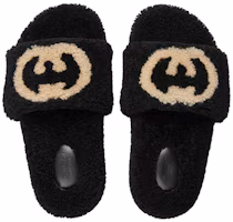 Lookbook (W) Gucci Slide 'Interlocking G Merino Wool - Hitam' 646225-D0L00-1046