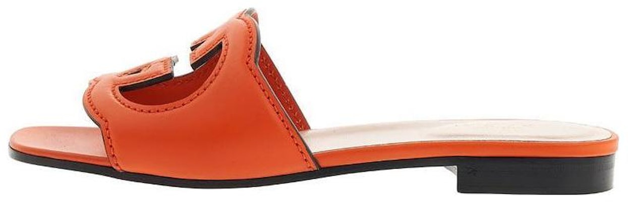 (Women) Gucci Interlocking G Cut-Out Slide Sandal 'Orange Leather' 694451-US000-7519 Buy (Women) Gucci Interlocking G Cut-Out Slide Sandal 'Orange Leather' 694451-US000-7519