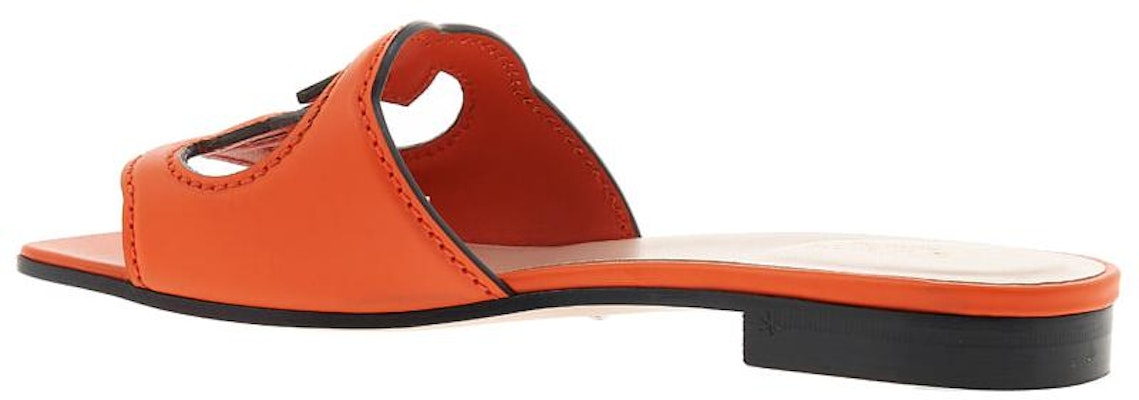 (Women) Gucci Interlocking G Cut-Out Slide Sandal 'Orange Leather' 694451-US000-7519 Lookbook (Women) Gucci Interlocking G Cut-Out Slide Sandal 'Orange Leather' 694451-US000-7519