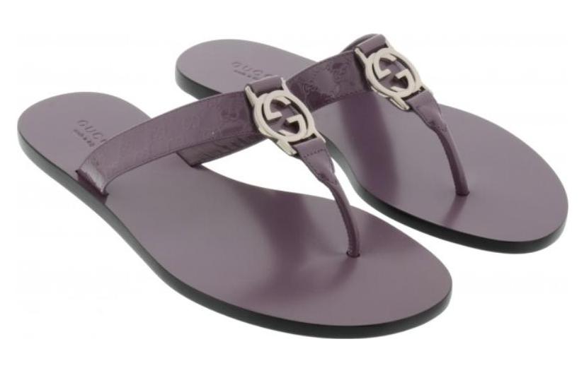 Buy (W) Gucci Slide 'Kulit Pink Lilac Mengkilap' 371397-BS740-5034