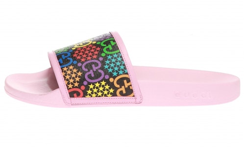 (W) グッチ スライド サイケデリック ピンク 610090-H2030-1117 Buy (W) グッチ スライド サイケデリック ピンク 610090-H2030-1117
