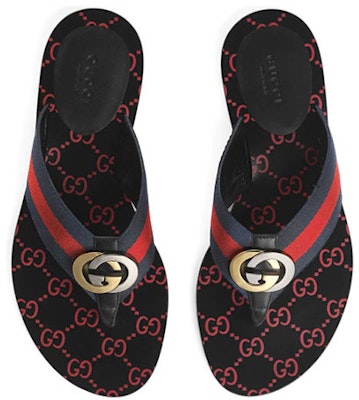 (Women) Gucci GG Web Sandal 'Black Blue Red' 612138-H9020-8472 Lookbook (Women) Gucci GG Web Sandal 'Black Blue Red' 612138-H9020-8472