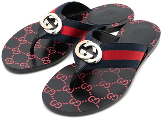 (Women) Gucci GG Web Sandal 'Black Blue Red' 612138-H9020-8472 Shop (Women) Gucci GG Web Sandal 'Black Blue Red' 612138-H9020-8472
