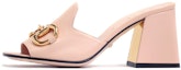 Buy (W) Sandal Gucci gelincir 75mm dengan Horsebit 'Kulit Merah Jambu' 655412-BKO00-6705