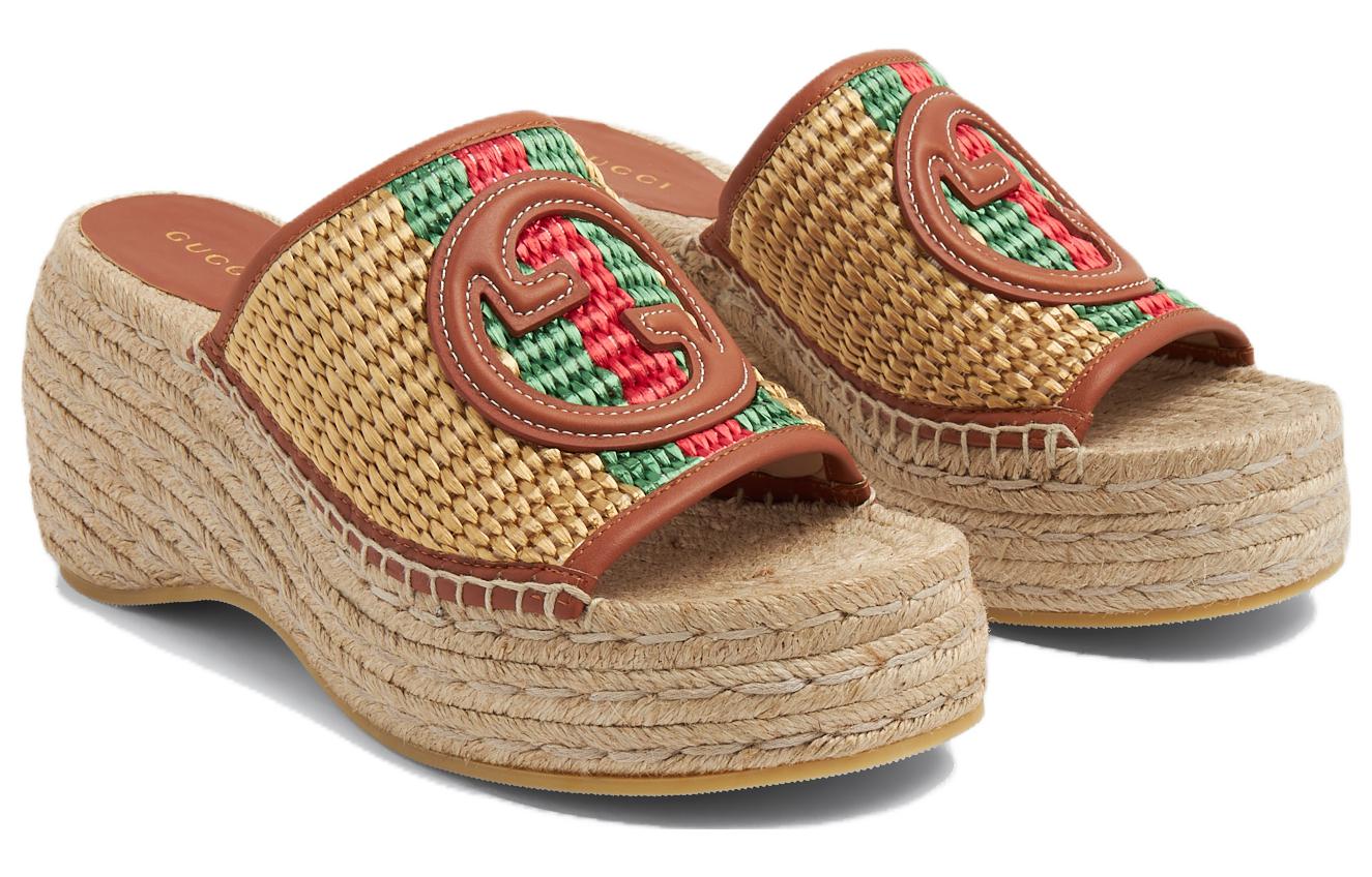 Lookbook (W) Gucci Slide Sandal ''Beige'' Heren/Dames 749774-FAB17-8651