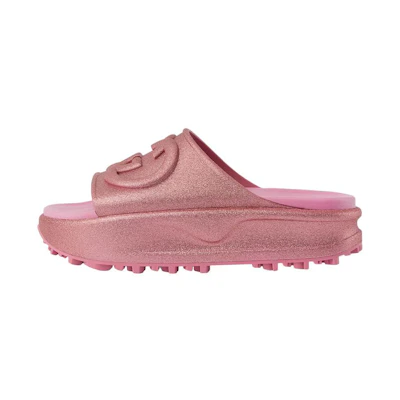 (W) Gucci Slide Sandal 'Interlocking G - Metallic Rose Pink'