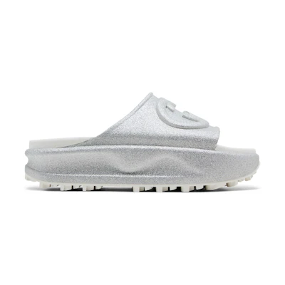 (W) Gucci Slide Sandal 'Interlocking G - Silver'