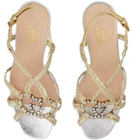 Shop GUCCI古馳 露趾掛扣 時尚涼鞋 3.7cm 女款 白色