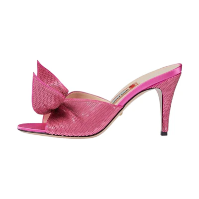 (W) Gucci Slide Sandal Heels 'Chinese New Year Rabbit - Purple Red'