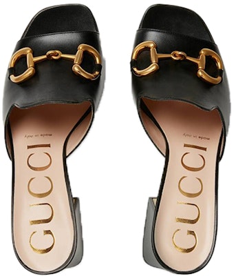 (W) Sandal Slide Gucci dengan Horsebit 'Kulit Hitam' 655412-BKO00-1000 Lookbook (W) Sandal Slide Gucci dengan Horsebit 'Kulit Hitam' 655412-BKO00-1000