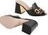 (W) Sandal Gucci Slide dengan Horsebit 'Kulit Hitam' 655412-BKO00-1000