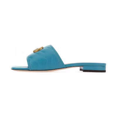 (W) Gucci Slide with Quilted Strap 'Blue Fashion Casual'