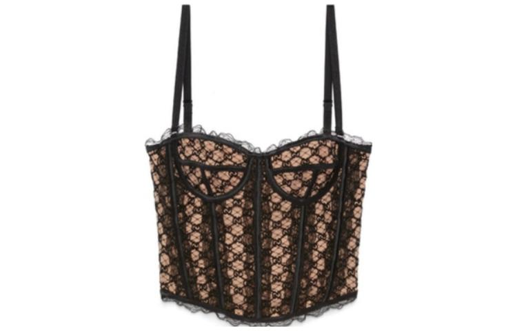 (Women) Gucci Slim Colorblock Crop Top in Black 680996-XUADT-1000