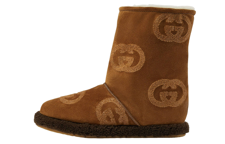 (Women) Gucci Slip-On Boots 'Velvet Brown' 719832-AAA5U-2555