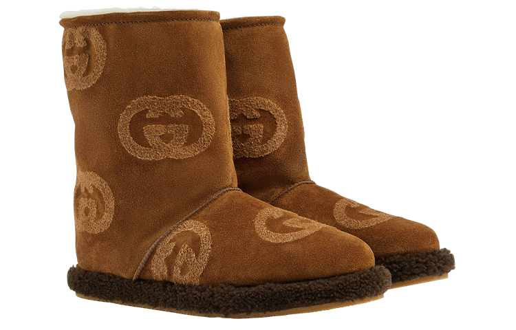 (W) Gucci Slip-On Boots 'Velvet Brown' 圖 3