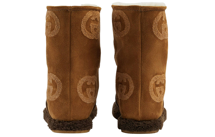 (W) Gucci Slip-On Boots 'Velvet Brown' 圖 5