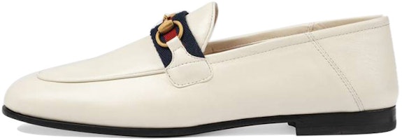 (W) Gucci Sepatu Loafer Slip On Kulit Putih dengan Web 631619-CQXM0-9065 Buy (W) Gucci Sepatu Loafer Slip On Kulit Putih dengan Web 631619-CQXM0-9065