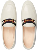 (W) Gucci Sepatu Loafer Slip On Kulit Putih dengan Web 631619-CQXM0-9065 Shop (W) Gucci Sepatu Loafer Slip On Kulit Putih dengan Web 631619-CQXM0-9065