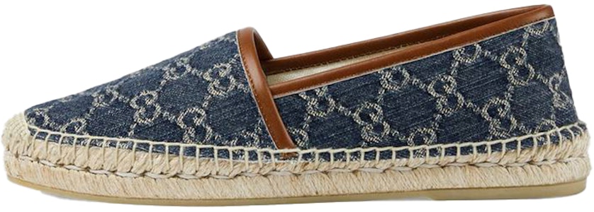 GUCCI 古馳 套腳印花圓頭 平底鞋 女款 藍色 Buy GUCCI 古馳 套腳印花圓頭 平底鞋 女款 藍色