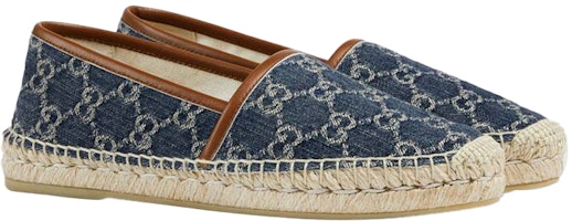 (W) Gucci Kasut Rata Biru Jacquard Ganda Denim Tahan Lasak dan Bernafas 580877-2KQ50-4462 Order (W) Gucci Kasut Rata Biru Jacquard Ganda Denim Tahan Lasak dan Bernafas 580877-2KQ50-4462