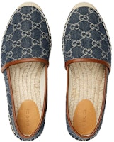 (W) Gucci Kasut Rata Biru Jacquard Ganda Denim Tahan Lasak dan Bernafas 580877-2KQ50-4462 Lookbook (W) Gucci Kasut Rata Biru Jacquard Ganda Denim Tahan Lasak dan Bernafas 580877-2KQ50-4462