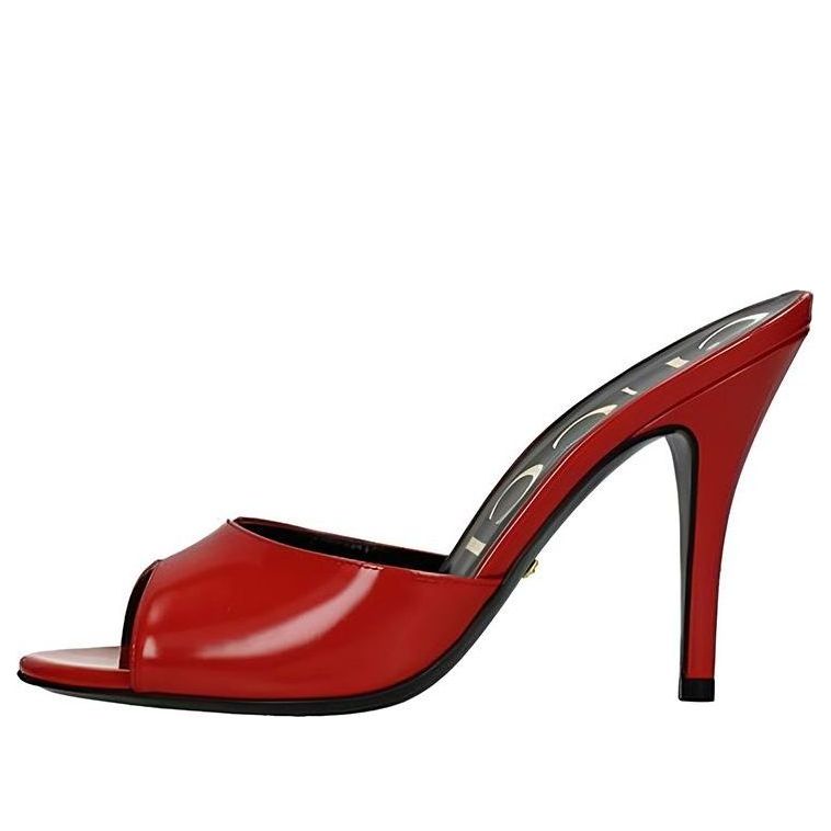 (Women) Gucci Slip On Stiletto Heeled Slides 'Red' 593389-CLG00-6634