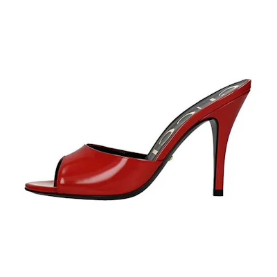 (W) Gucci Slip On Stiletto Heeled Slides 'Red'