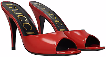 Lookbook (W) Gucci Sepatu Selop Hak Tinggi 'Merah' 593389-CLG00-6634