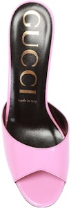 GUCCI古馳 皮革 套穿高跟 時尚涼拖 9.5cm 女款 粉紅色 Shop GUCCI古馳 皮革 套穿高跟 時尚涼拖 9.5cm 女款 粉紅色